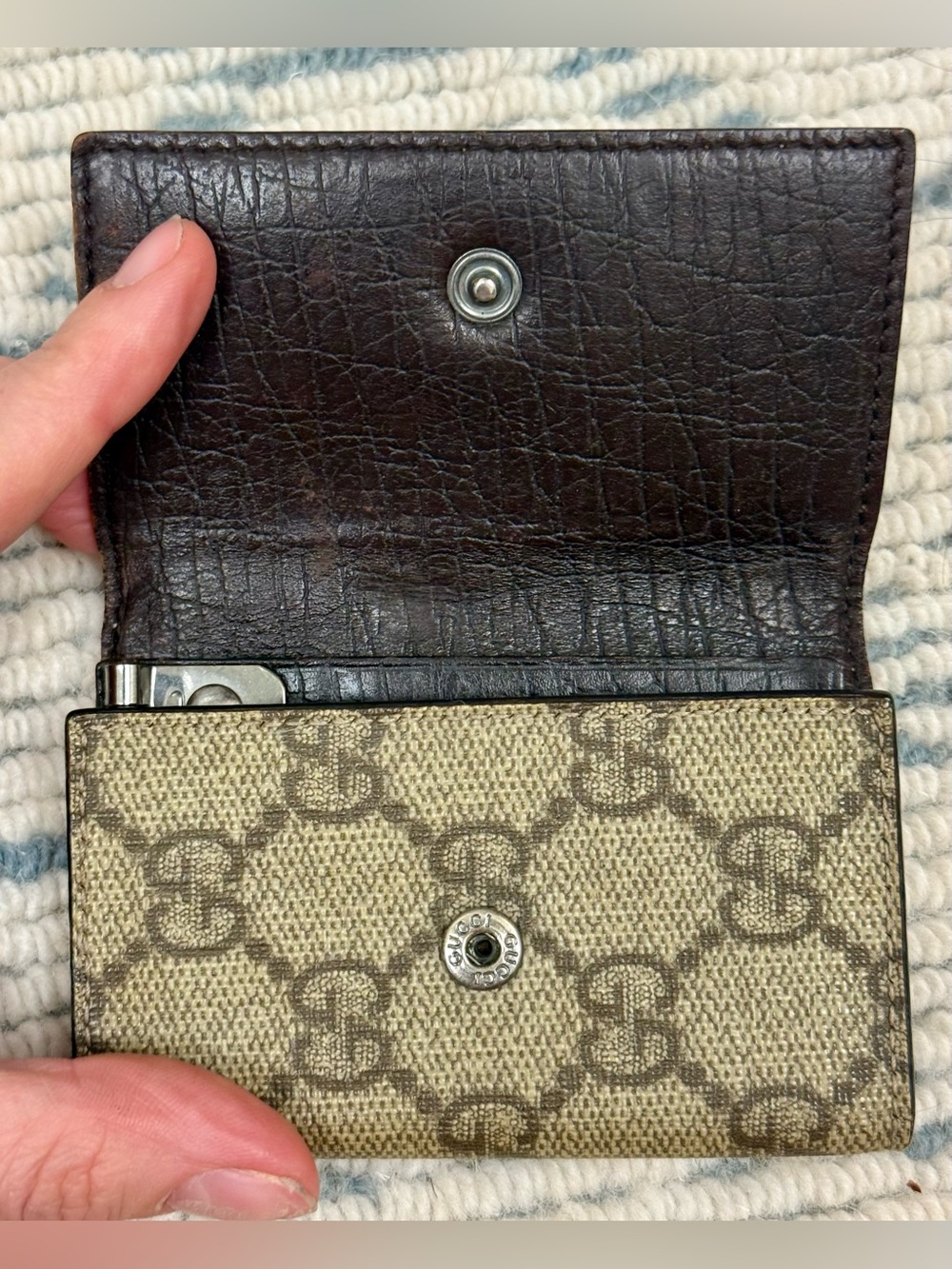 GUCCI Vintage Unisex Y2K Iconic Brown GG Monogram Supreme Canvas 6-Key Holder - Picture 12 of 16